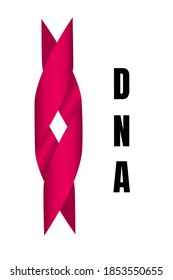 DNA molecule, red 3d symbol