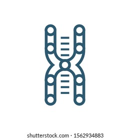 dna molecule research line style icon vector illustration