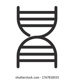 dna molecule science medical and health care vector illustration line style icon