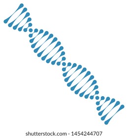 DNA molecule. Science and medical vector symbol isolated on white background.
