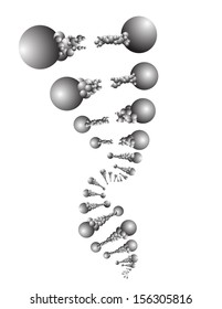 DNA molecule, showing  Eps 10 vector