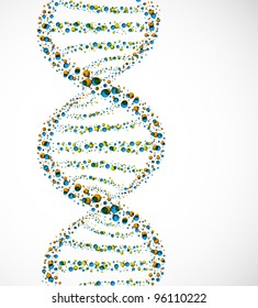 DNA molecule of spheres. Eps 10