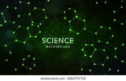 DNA molecule structure background. Abstract background with molecule DNA. Medical, research, chemistry, biotechnology, science and technology concepts. connecting lines and dots. Vector illustration