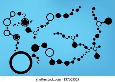 DNA molecule structure background. eps10 vector illustration
