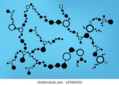 DNA molecule structure background. eps10 vector illustration