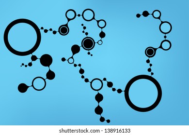 DNA molecule structure background. eps10 vector illustration