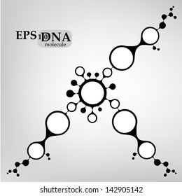 DNA molecule structure background. Eps10 vector illustration.