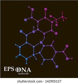 DNA molecule structure background. Eps10 vector illustration.