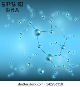 DNA molecule structure background. Eps10 vector illustration.