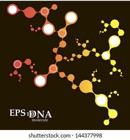 DNA molecule structure background. eps10 vector illustration