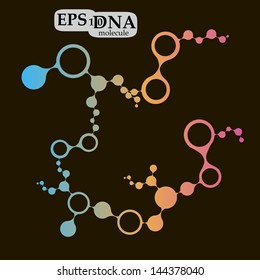 DNA molecule structure background. eps10 vector illustration