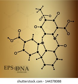 DNA molecule structure background. eps10 vector illustration