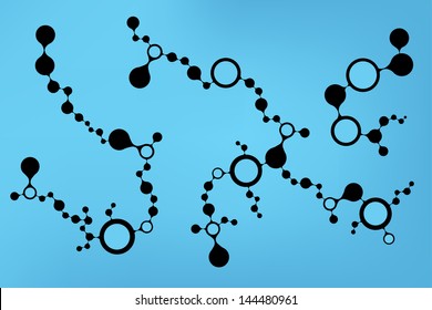 DNA molecule structure background. eps10 vector illustration