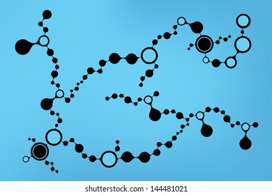 DNA molecule structure background. eps10 vector illustration