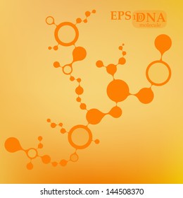 DNA molecule structure background. eps10 vector illustration