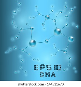 DNA molecule structure background. Eps10 vector illustration.