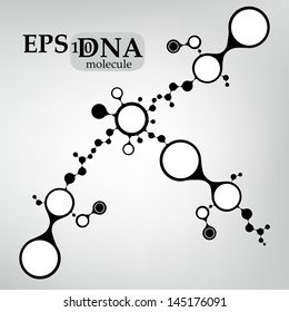 DNA molecule structure background. eps10 vector illustration