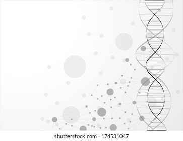 DNA molecule structure background. eps10 vector illustration