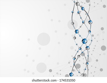 DNA molecule structure background. eps10 vector illustration