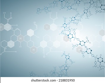 DNA Molecule Structure Background. Eps10 Vector Illustration 