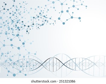 DNA molecule structure background. eps10 vector illustration