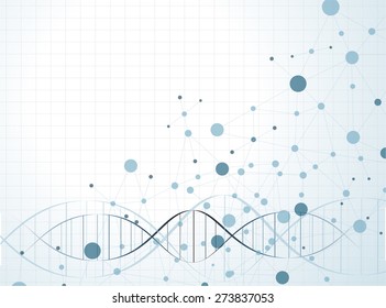 dna molecule structure background. eps10 vector illustration