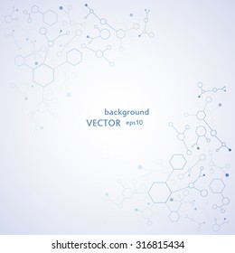 DNA molecule structure background. Eps10 vector illustration