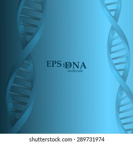 DNA molecule structure background. Science and biotechnology organic design. EPS10