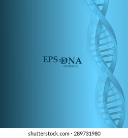 DNA molecule structure background. Science and biotechnology organic design. EPS10
