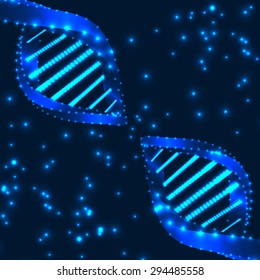 DNA molecule structure background. Science and biotechnology organic design. EPS10