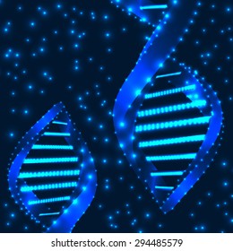 DNA molecule structure background. Science and biotechnology organic design. EPS10