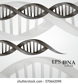 DNA molecule structure background. Science and biotechnology organic design. EPS10