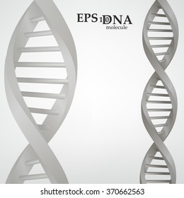 DNA molecule structure background. Science and biotechnology organic design. EPS10