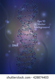 DNA molecule structure background. Vector illustration