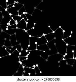 DNA molecule structure glowing background. Vector illustration. Eps10