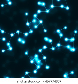 DNA molecule structure glowing background. Vector illustration. Eps10