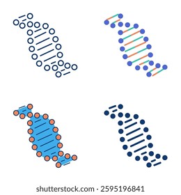 DNA molecule structure icon. Deoxyribonucleic acid double helix. Vector illustration