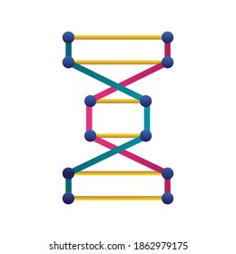 dna molecule structure isolated icon vector illustration design