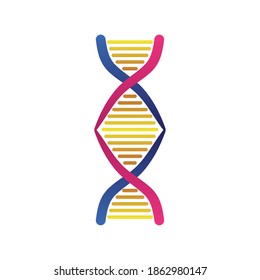 estructura de molécula dna diseño de ilustración de vectores aislados