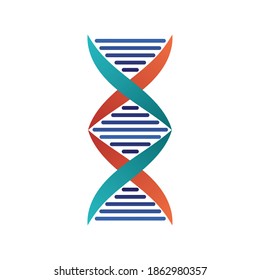 dna-Molekül-Struktur einzeln Symbol Vektorgrafik-Design