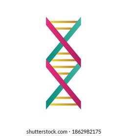 dna molecule structure isolated icon vector illustration design