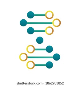 dna molecule structure isolated icon vector illustration design