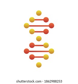 dna-Molekül-Struktur einzeln Symbol Vektorgrafik-Design