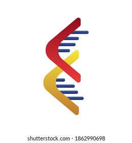 estructura de molécula dna diseño de ilustración de vectores aislados
