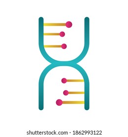 dna molecule structure isolated icon vector illustration design