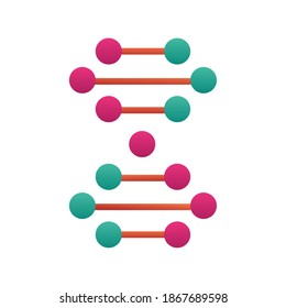 dna molecule structure isolated icon vector illustration design
