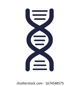 dna molecule structure silhouette style vector illustration design