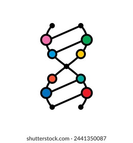DNA molecule structure vector icon