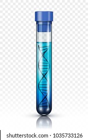 DNA molecule in test tube - Shutterstock ID 1035733126