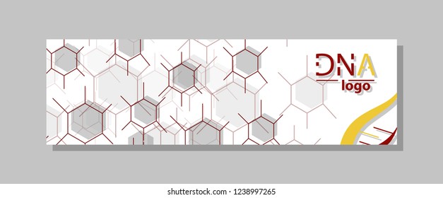 DNA molecule vector brochure template. Flyer Layout. Creative modern design